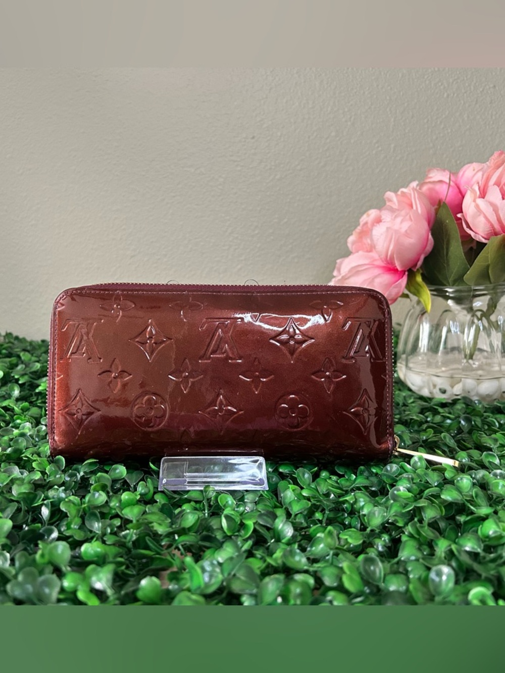 Louis Vuitton Vernis Monogram Zippy Wallet Amarante Patent Leather Zip Around - Picture 3 of 17